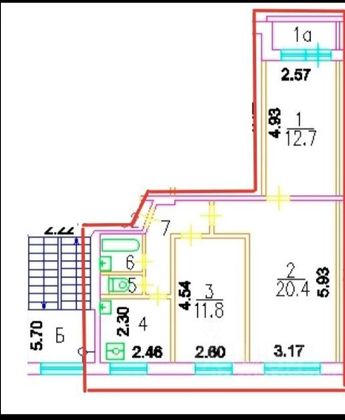 Продажа квартиры со свободной планировкой 58 м², 6/9 этаж