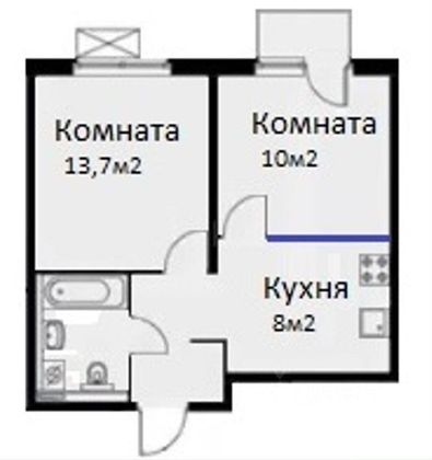 Продажа 1-комнатной квартиры 39 м², 3/16 этаж