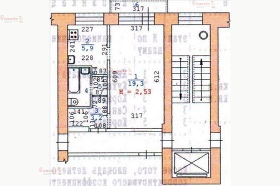 Продажа 1-комнатной квартиры 33 м², 3/9 этаж