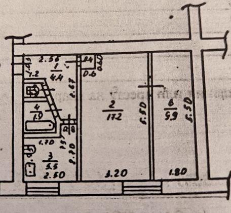 Продажа 1-комнатной квартиры 40,3 м², 5/5 этаж