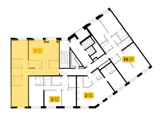 Продажа 3-комнатной квартиры 119 м², 6/16 этаж