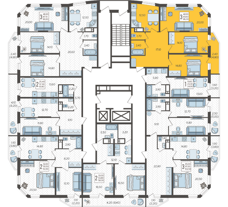 Продажа 3-комнатной квартиры 86 м², 10/16 этаж