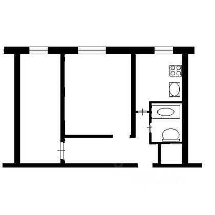 Продажа 2-комнатной квартиры 41,2 м², 1/5 этаж