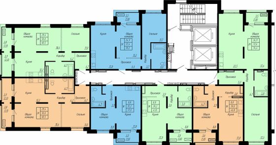 Продажа 2-комнатной квартиры 74,4 м², 9/17 этаж