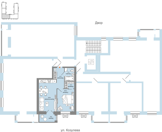 Продажа 2-комнатной квартиры 47 м², 6/6 этаж