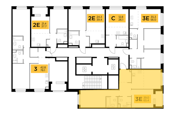 Продажа 3-комнатной квартиры 65,4 м², 4/23 этаж