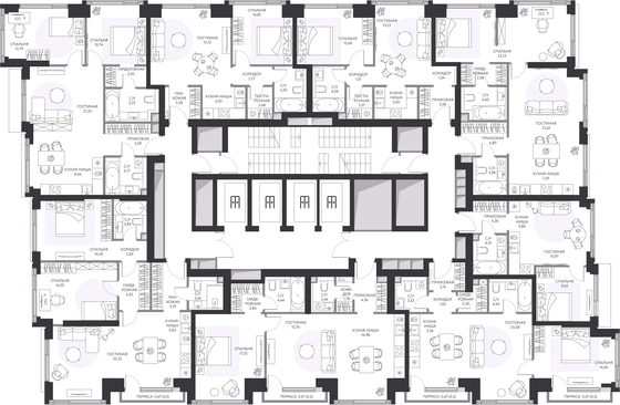 Продажа 2-комнатной квартиры 71,7 м², 14/41 этаж