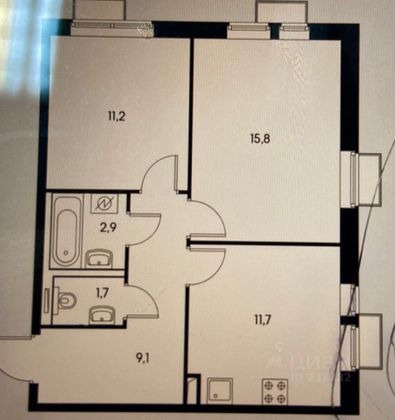 Продажа 2-комнатной квартиры 51,9 м², 19/25 этаж