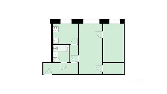 Продажа 2-комнатной квартиры 42 м², 1/5 этаж