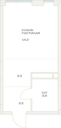 Продажа квартиры-студии 26,5 м², 13/23 этаж