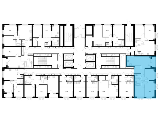 Продажа 3-комнатной квартиры 66 м², 2/30 этаж