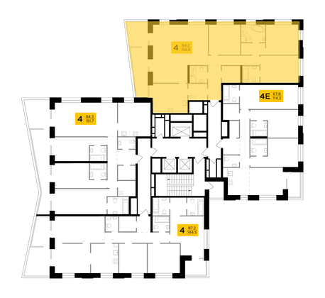 Продажа 4-комнатной квартиры 158,8 м², 12/19 этаж