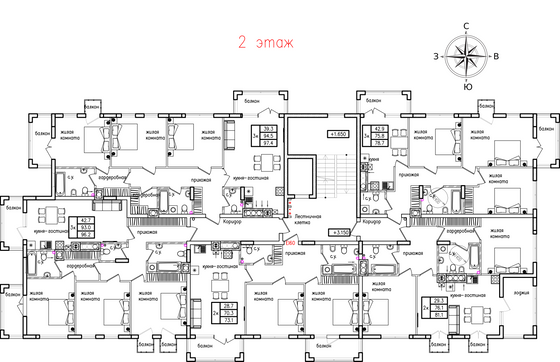 Продажа 3-комнатной квартиры 87,5 м², 2/9 этаж