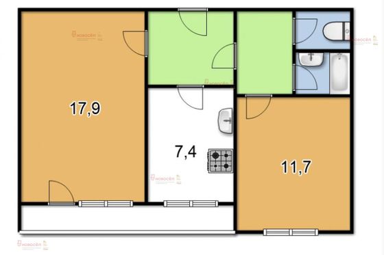 Продажа 2-комнатной квартиры 48 м², 14/16 этаж