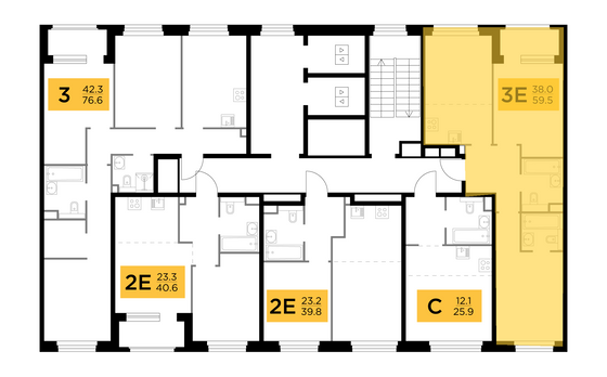 Продажа 3-комнатной квартиры 59,5 м², 18/23 этаж