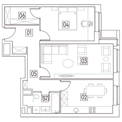 Продажа 2-комнатной квартиры 66,3 м², 2/29 этаж