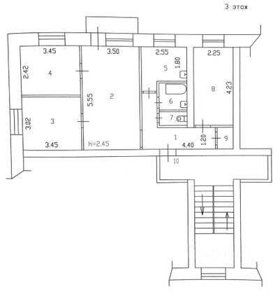Продажа 4-комнатной квартиры 64 м², 3/5 этаж