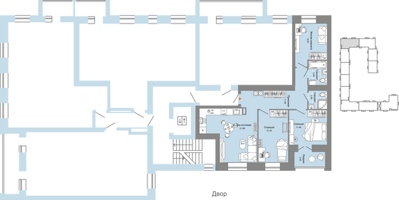 Продажа 4-комнатной квартиры 80 м², 2/7 этаж