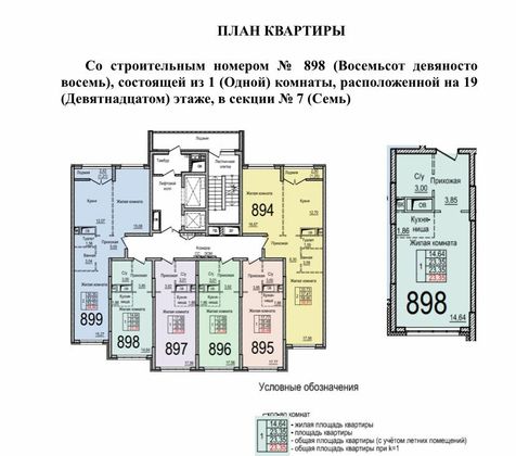 Продажа квартиры-студии 23,4 м², 19/26 этаж