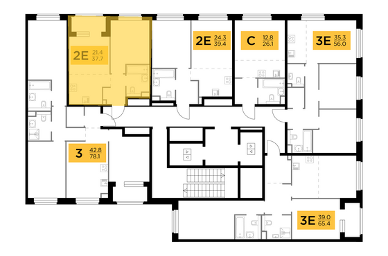 Продажа 2-комнатной квартиры 37,7 м², 11/23 этаж