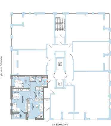 Продажа 3-комнатной квартиры 75 м², 2/14 этаж