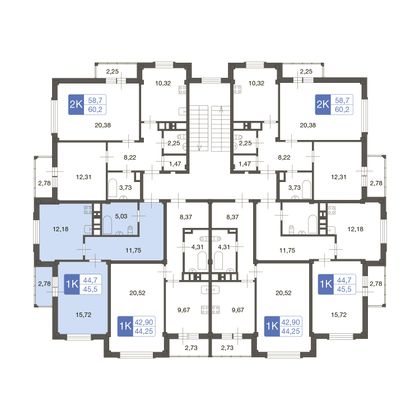 Продажа 1-комнатной квартиры 44,7 м², 1/3 этаж