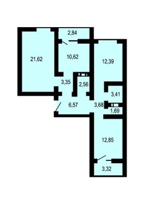 Продажа 3-комнатной квартиры 82 м², 1/17 этаж
