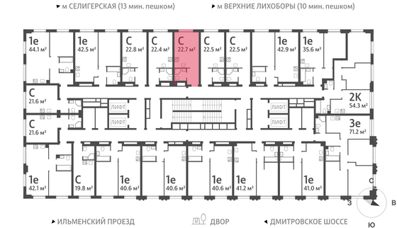 Продажа квартиры-студии 22,7 м², 29/32 этаж