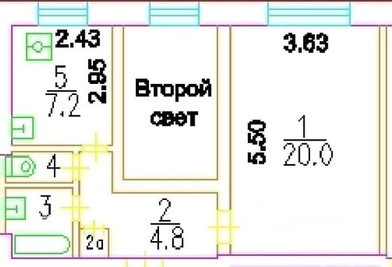 Продажа 1-комнатной квартиры 36 м², 1/8 этаж