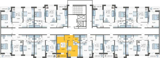 Продажа 1-комнатной квартиры 37,7 м², 1/19 этаж