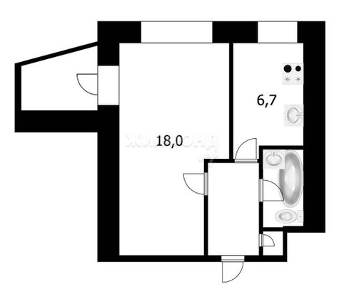 Продажа 1-комнатной квартиры 35 м², 6/9 этаж