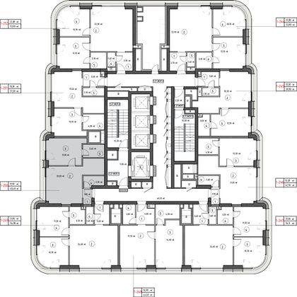 Продажа 1-комнатной квартиры 40,4 м², 27/53 этаж