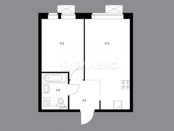 Продажа 1-комнатной квартиры 36,6 м², 11/33 этаж
