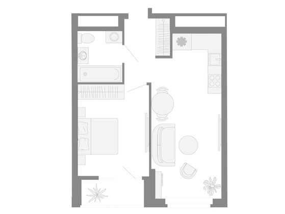 Продажа 2-комнатной квартиры 37,9 м², 14/26 этаж