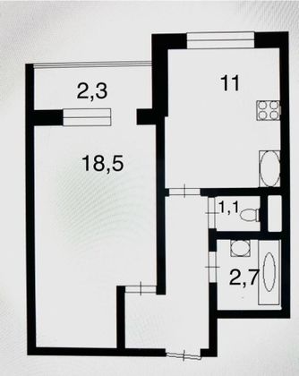 Продажа 1-комнатной квартиры 42,5 м², 1/10 этаж