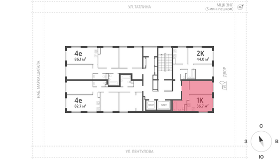 Продажа 1-комнатной квартиры 36,7 м², 15/15 этаж