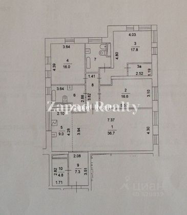 Продажа многокомнатной квартиры 134 м², 24/40 этаж