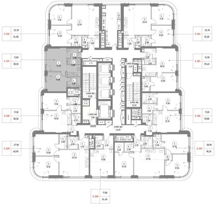 Продажа 1-комнатной квартиры 37,8 м², 39/53 этаж