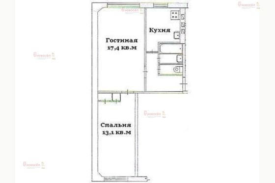 Аренда 2-комнатной квартиры 45 м², 2/5 этаж