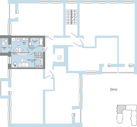 Продажа 1-комнатной квартиры 36 м², 6/7 этаж