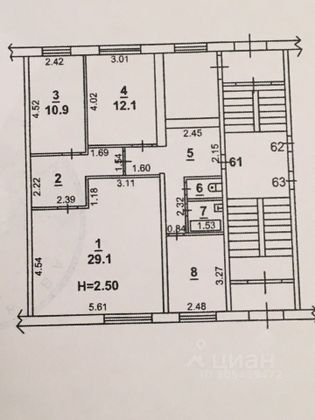 Продажа 3-комнатной квартиры 81,1 м², 1/6 этаж