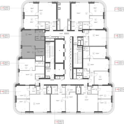 Продажа 1-комнатной квартиры 40,4 м², 42/53 этаж