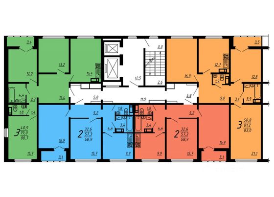Аренда 3-комнатной квартиры 83 м², 2/17 этаж
