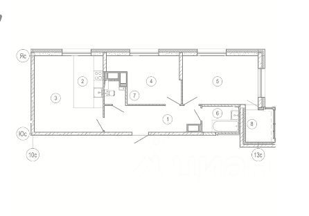 Продажа 3-комнатной квартиры 62,5 м², 23/25 этаж