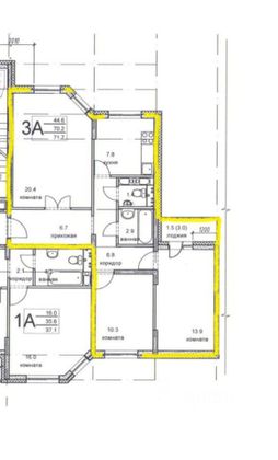 Продажа 3-комнатной квартиры 70,4 м², 4/19 этаж