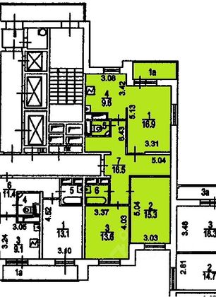 Продажа 3-комнатной квартиры 76,4 м², 5/24 этаж