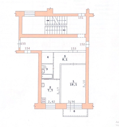 Продажа 1-комнатной квартиры 39 м², 2/5 этаж