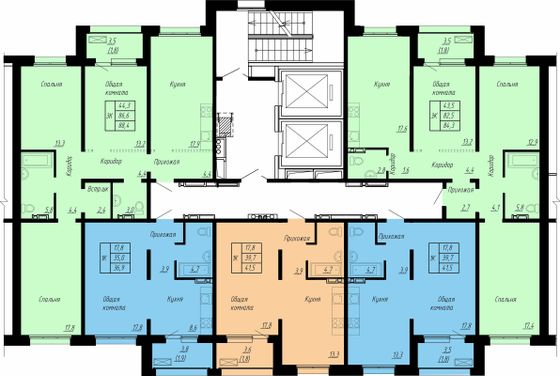 Продажа 3-комнатной квартиры 84,3 м², 2/17 этаж