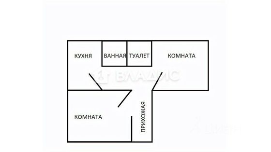 Продажа 2-комнатной квартиры 46,4 м², 3/3 этаж