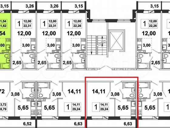 Продажа 1-комнатной квартиры 26 м², 2/10 этаж